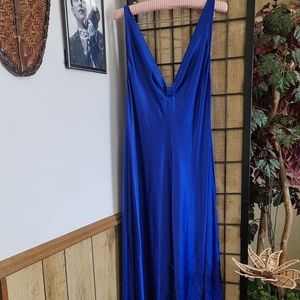 Vintage Vanity Fair Sexy Blue Nylon Satin Large Nightgown